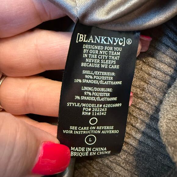 Women's Blank NYC Faux Suede Brown Zip Front Bomber Style Jacket Size Large - Picture 4 of 10